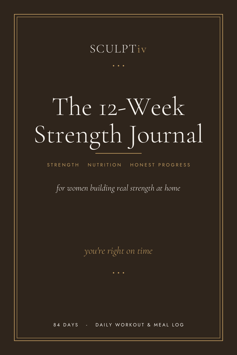 The 12-Week Strength Journal by SCULPTiv, hardcover
